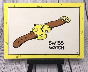 Swiss Cheese Watch Humor Postcard - Picture 1 of 4