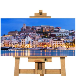 Dalt Vila Ibiza Old Town Canvas Wall Art Picture Print Ready To Hang - Picture 1 of 1