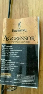 Browning Aggressor Spin Spinning Rod 5'6" 1 piece Fishing 2-8LB GRAPHITE ROD - Image 1 of 4
