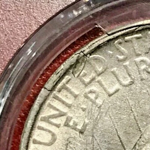 1922 PEACE DOLLAR PCGS AU ROLLING FOLD MINT ERROR - Picture 1 of 4