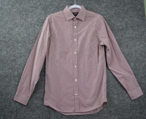 Jack Spade New York Shirt 15 34/35 Red Plaid Cotton Button Up Long Sleeve - Picture 1 of 10