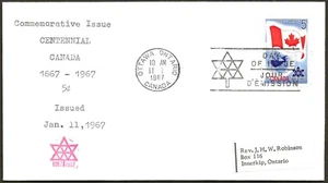 Canada    #453a     "CANADIAN FLAG"      Fine Used  1967 First Day Cover - Picture 1 of 2