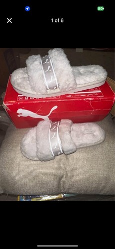 Sandali casual bianchi Puma Fluff Remix Bx Slide giovani ragazze 385348 03