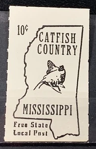 Local Post CatFish Country Mississippi Free State MH - Picture 1 of 1
