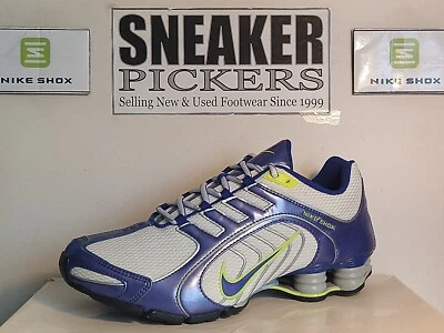 Nike Feminino Shox Navina Retrô - Tamanho 10 - 356918 105 - Branco / Azul Escuro - Volt - Imagem 1 de 4