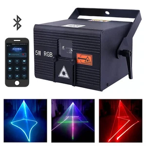 5W RGB Laser Light DMX ILDA SD Program Animation Scan Stage DJ Party Lighting - Picture 1 of 15