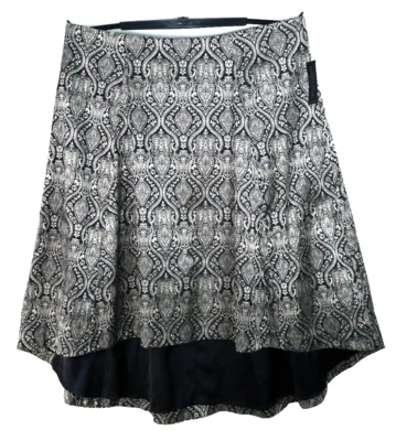 NUEVO CON ETIQUETAS LANE BRYANT Mujer Algodón Pesado Poliéster Falda Asimétrica Paisley Talla 28 Foto 1 de 4