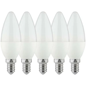LED Kerze Leuchtmittel Glühbirne Lampe E14 4.5W warmweiß Opal C35 5-Pack - Bild 1 von 3