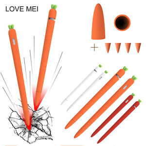 Love Mei Carrot Silicone Soft Case For Apple Pencil 1st 2nd Gen Pen Holder Cover