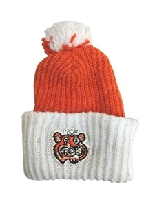 NWOT Esso Oil Co. Tiger Masacot Beanie Cap Hat Orange White VTG 1970s 70s - Picture 1 of 2