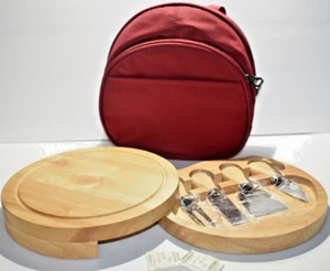 Brand New picnic cutting charcuterie board knife set red cooler great for travel - Picture 1 of 8