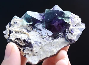 76g Natural Devil's Eye Purple FLUORITE Mineral Specimen/Inner Mongolia China - Picture 1 of 11