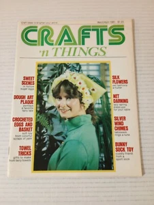Crafts N Things March April 1981 Dough Art Plaque, Crocheted Eggs And Basket - Picture 1 of 12