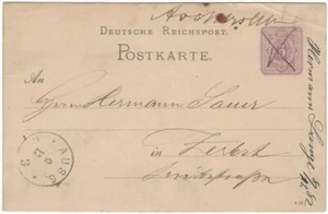 Deutsche Reichspost Bahnpost 1878 MiNr. P12/01 Ganzsache Aschersleben - Bild 1 von 1