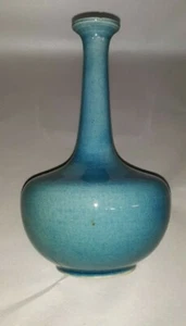 Small Antique Chinese Blue Ceramic Vase - Picture 1 of 8