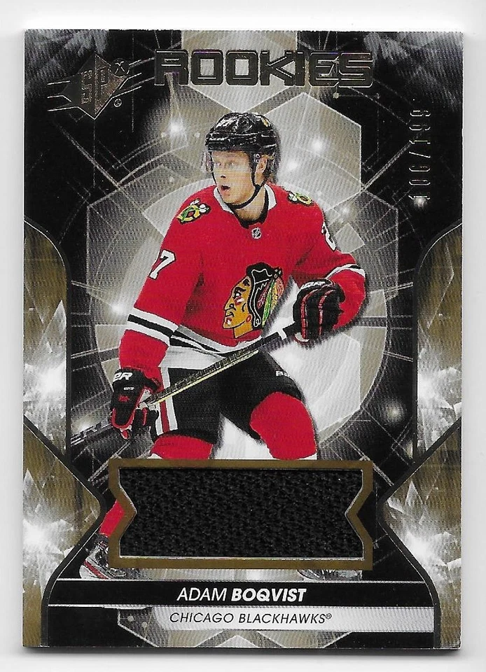 19/20 SPx ROOKIES JERSEY #82 Adam Boqvist #106/199 - Image 1 of 1