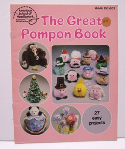 Great Pompom Craft Book Instruction American School of Needlework 1983 - Picture 1 of 5