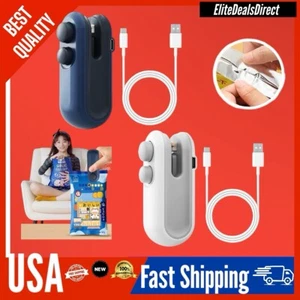 (NEW VERSION) Bag Sealer Mini, Bag Sealer with Cutter, 2 in 1 Rechargeable USB-C - Picture 1 of 13