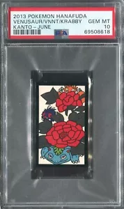 Venusaur Krabby Venonat PSA 10 Pokemon Graded Card Hanafuda Kanta June Gem 2013 - Picture 1 of 2