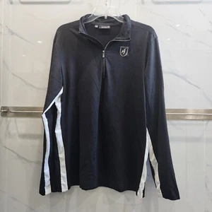 Toni Sailer Pullover Mens US 42 Black White 1/4 Zip Lightweight Stretch Polyamid - Picture 1 of 5