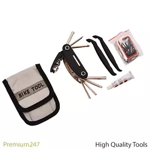Premium Puncture Repair Kit Bike Tyre Tube Bicycle ToolKit Cycle Patches Glue - Picture 1 of 6