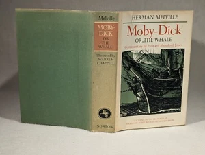 Moby-Dick by Herman Melville 1976 1st Printing HC/DJ  Com.  by H. Mumford Jones - Picture 1 of 9