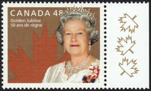 QUEEN ELIZABETH II * Golden Jubilee = CANADA 2002 #1932 MNH Right Margin, Maple - Bild 1 von 1