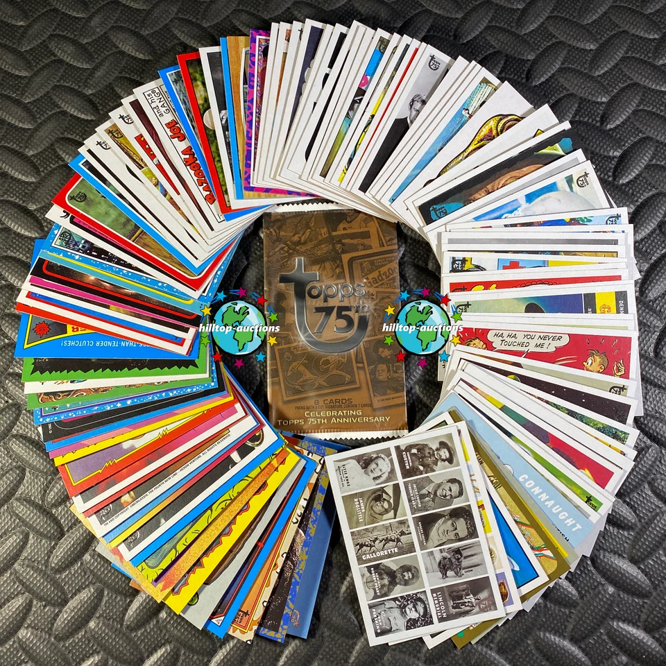 2013 TOPPS 75th ANNIVERSARY COMPLETE 100-CARD SET+WRAPPER adam bomb he-man alien - Image 1 of 4