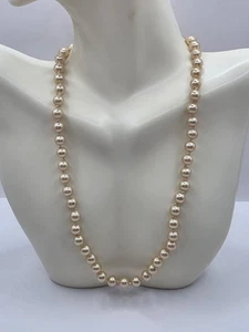 Schnur klassischer Kunstperlen Halsband Halskette 16" - Bild 1 von 5