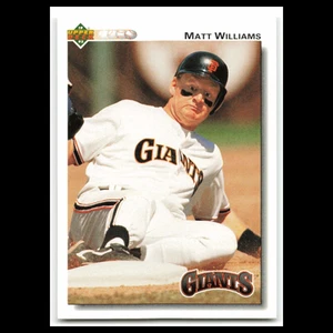 Matt Williams #154 1992 Upper Deck San Francisco Giants Baseball Card MLB NM - Picture 1 of 3
