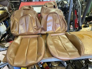 97-03 MERCEDES W208 CLK55 AMG SEAT Leather Skin Pair Front Designo Espresso - Bild 1 von 16