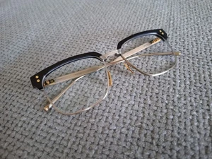 Occhiali da vista quadrati DITA Firaz DTX431-A-01 oro spazzolato e nero 55-18 - Foto 1 di 7
