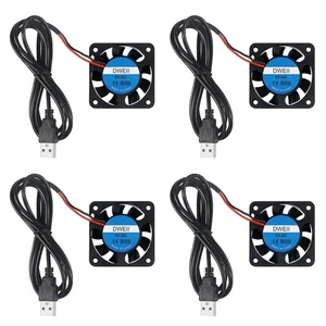 Paquete de 4 ventiladores de refrigeración sin escobillas USB 40mm x10mm DC 5V, cojinete de aceite 40x40x10mm - Imagen 1 de 7