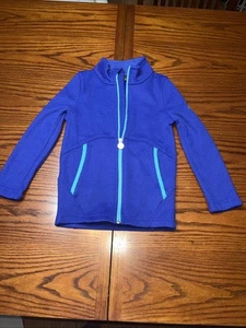 Girls Spyder Blue Full Zip Up Fleece Lined Stryke Sweater Jacket Size Small 7/8 - Picture 1 of 8