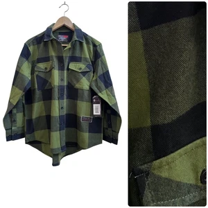 Troll Co Ada Flanell leichtes grün schwarz kariertes Button Down Hemd Größe Small  - Bild 1 von 10