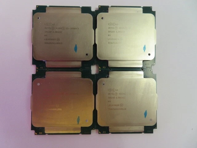LOTE DE 4 PROCESADORES DE SERVIDOR INTEL XEON E5-2698V3 SR1XE 2,30 GHz LGA2011 16 NÚCLEOS Foto 1 de 4
