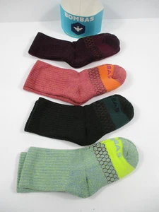 -New Bombas Midweight 4 Pairs Junior Socks Size 8T-11T - Picture 1 of 3