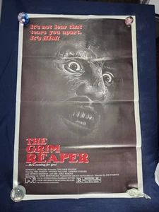 Vintage ~ The Grim Reaper ~ Locandina Film Originale 1981 27x41 Horror - Foto 1 di 11