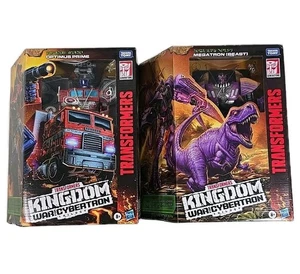 Transformers Kingdom Megatron Beast And Optimus Prime Leaderclass MISB  - Picture 1 of 7
