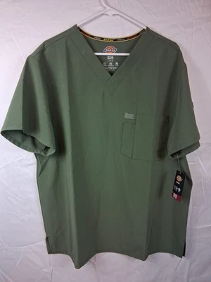 Blusa Médica Dickies EDS Essentials talla L y XXL para Hombre Cuello en V OLV Oliva/Verde Foto 1 de 4