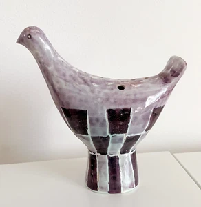 Mid-Century Italian Alessio Tasca Nove "Dove & Woman" Two-Sidded Vase, Green - Picture 1 of 8