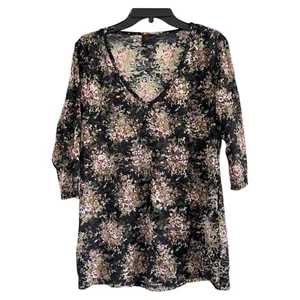 TORRID Damen Chiffon Top Blumendruck V-Ausschnitt - Größe PLUS 0 (Large) (12) - Bild 1 von 5