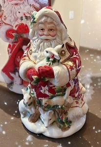 Fritz And Floyd Santa Cookie Jar With Animals With Original Box - Picture 1 of 9