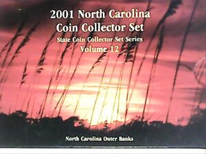 2001-P North Carolina State Quarter Coin Collector Set BU CN-Clad 22rr0913-1