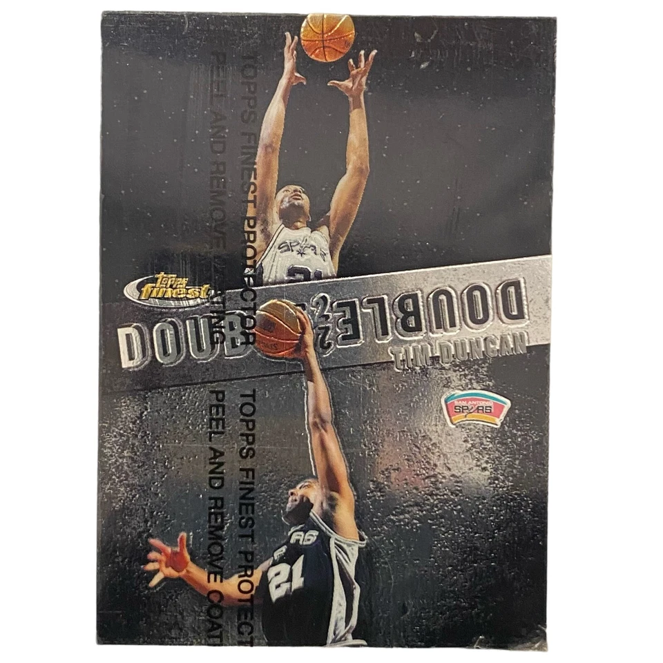 1999-00 Finest Double Double #D7 Tim Duncan w/ Film SAN ANTONIO SPURS -- NM - Image 1 of 3