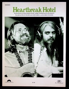 Heartbreak Hotel 1979 con partituras country rock Willie Nelson Leon Russell - Imagen 1 de 3