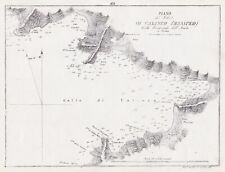 Gulf Of Valinco Corse Corsica Plan Lamberti Litho 1861