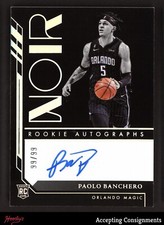 2022-23 Panini Noir Autographs #390 Paolo Banchero ROOKIE AUTO 99/99 Magic RC