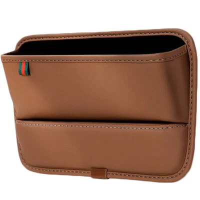  Consola de asiento lateral de coche de cuero PU organizador de llenado de huecos bolsillo de almacenamiento interior  Foto 1 de 4