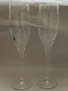 Disaronno Cristalleria Italiana Crystal Champagne Flute Glasses 10” Wedding - Picture 1 of 3